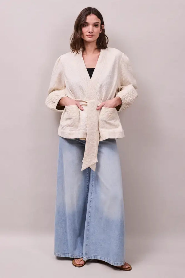 Faune Deia Oyster & Gold Jacket - The Mercantile London