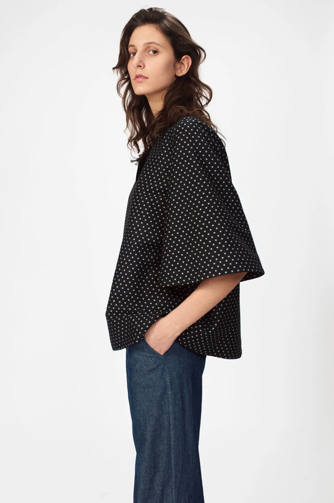 Nué Notes Antibes Black Spot Poloshirt - The Mercantile London