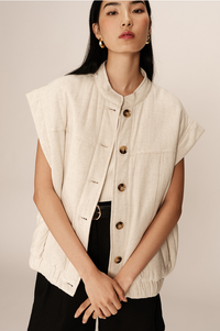 Grace & Mila Placide Beige Vest - The Mercantile London