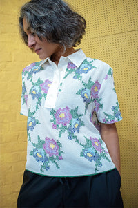 Sacrecoeur Thais Multicoloured Embroidered Polo - The Mercantile London