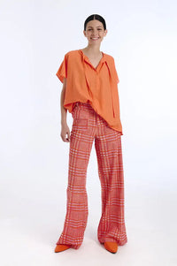 Tanavana Ivy Plains Orange Blouse - The Mercantile London