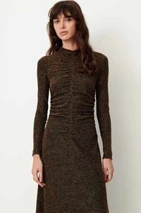 Sessùn Rita Night Gold Long Gathered Dress