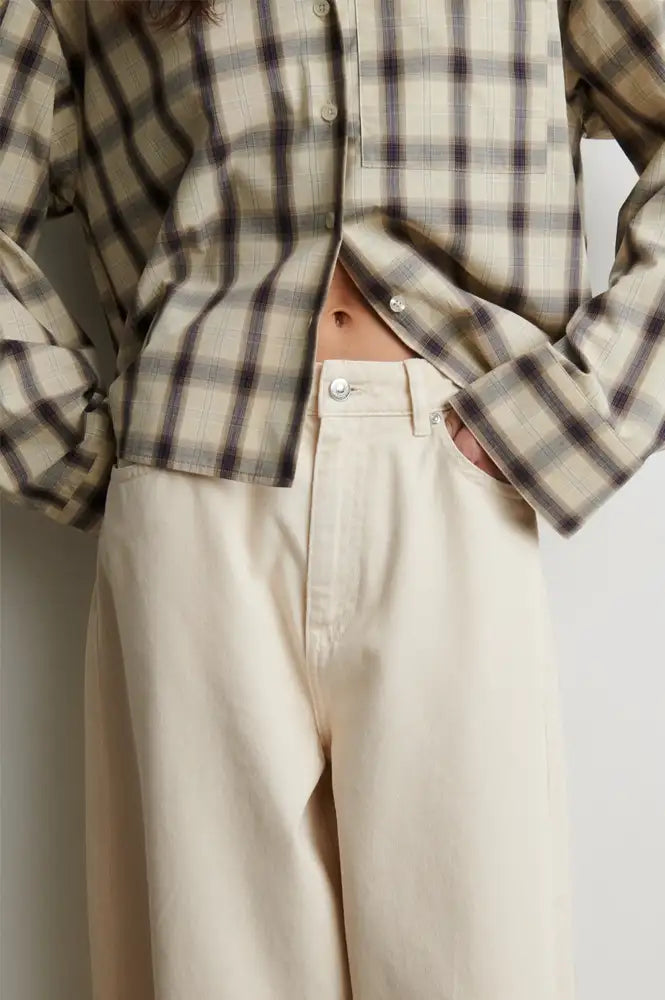 Second Female Reece Egret Cropped Jeans
