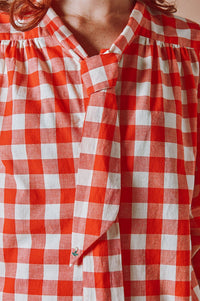 Emile Et Ida Diva Red Check Blouse - The Mercantile London