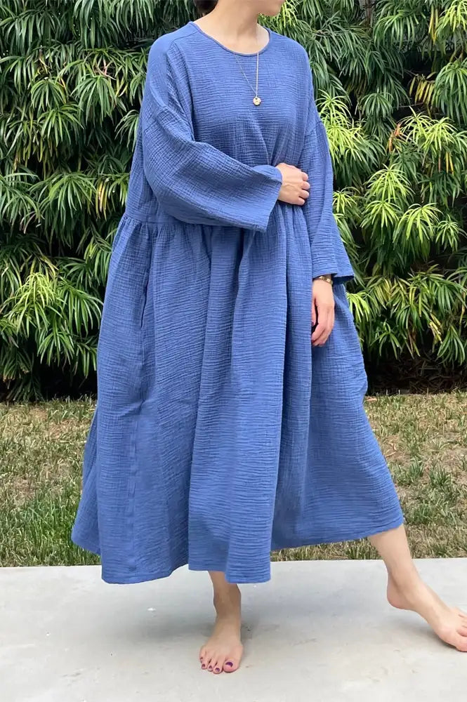 April Meets October Ocean Blue Picnic Dress
