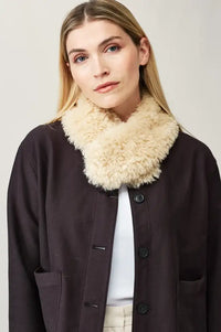Helen Moore Vintage Cream Faux Sheepskin Collar