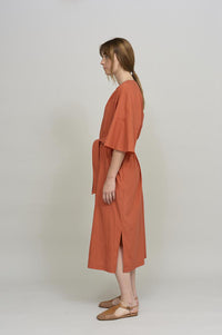 Cus Bell Sleeve Rouge Dress - The Mercantile London