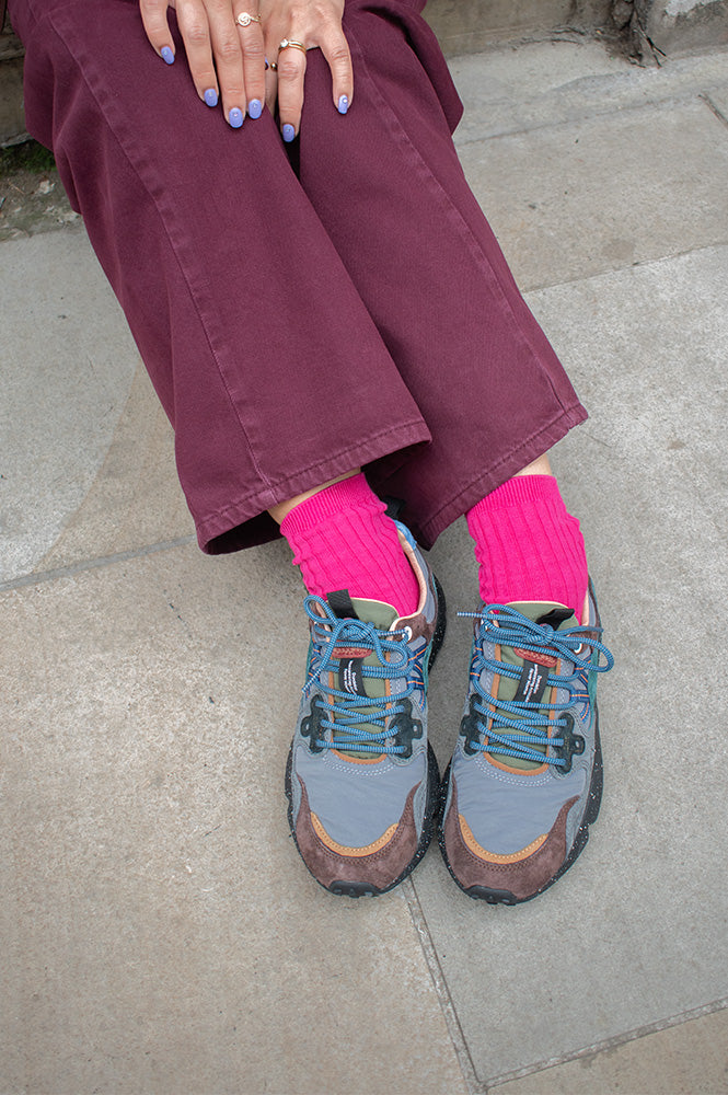 Flower Mountain Yamano Anthracite Black Dark Grey Trainers - The Mercantile London