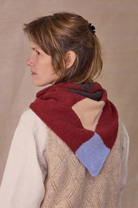 Rove Harlequin Berry Knitted Neckerchief