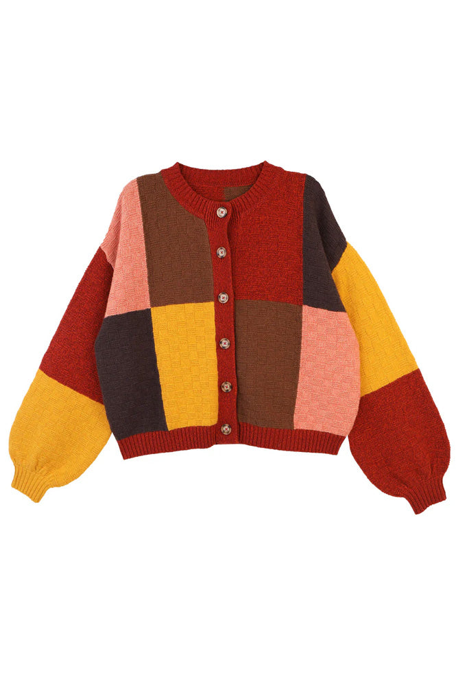 L.F. Markey Lonny Multi Patchwork Cardigan - The Mercantile London