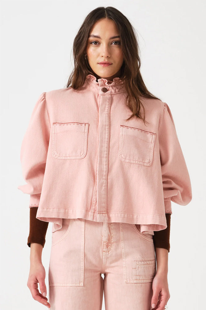 Seventy + Mochi Ziggy Peony Pink Cropped Jacket - The Mercantile London