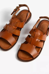Penelope Chilvers Biscay Tan Leather Sandals - The Mercantile London