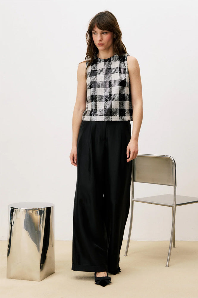 FRNCH Donna Checkered Top - The Mercantile London
