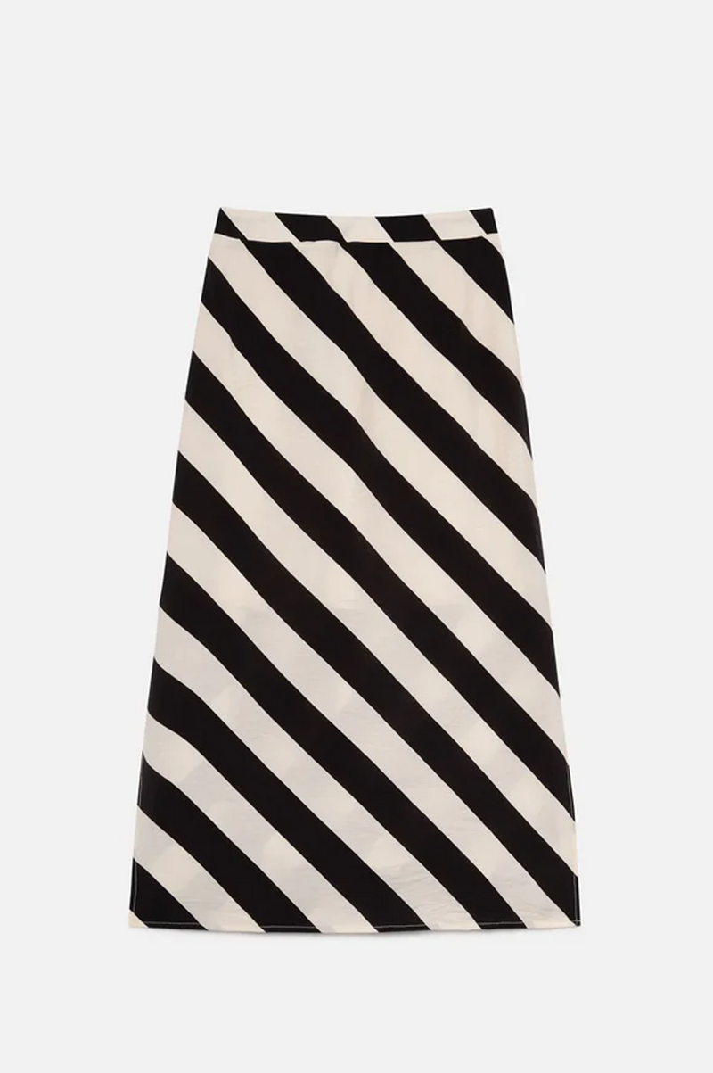 Compania Fantastica Cruela Striped Asymmetric Skirt - The Mercantile London