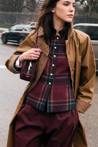 Sophie + Lucy Margaret Havard Burgundy Check Jacket