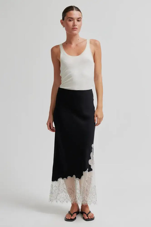 Second Female Wila Black Lace Skirt - The Mercantile London