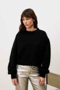 FRNCH Sledge Black Cut-Out Jumper - The Mercantile London