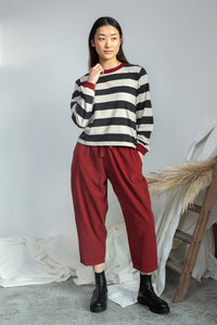 Beaumont Organic Cedar Burgundy Corduroy Trousers - The Mercantile London