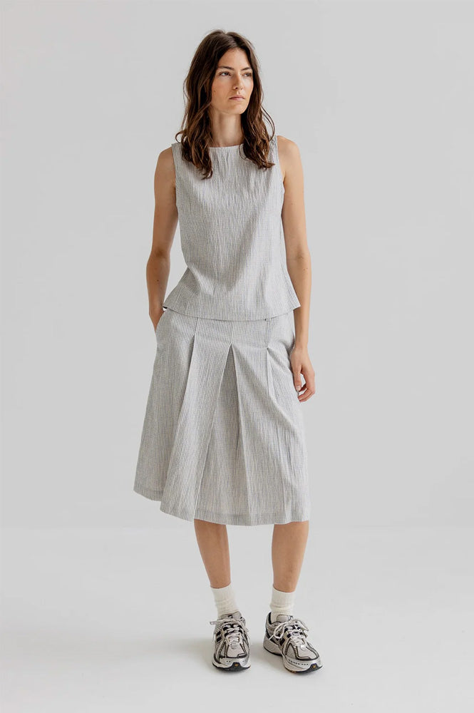 Project AJ117 Smilla Indigo Striped Skirt - The Mercantile London