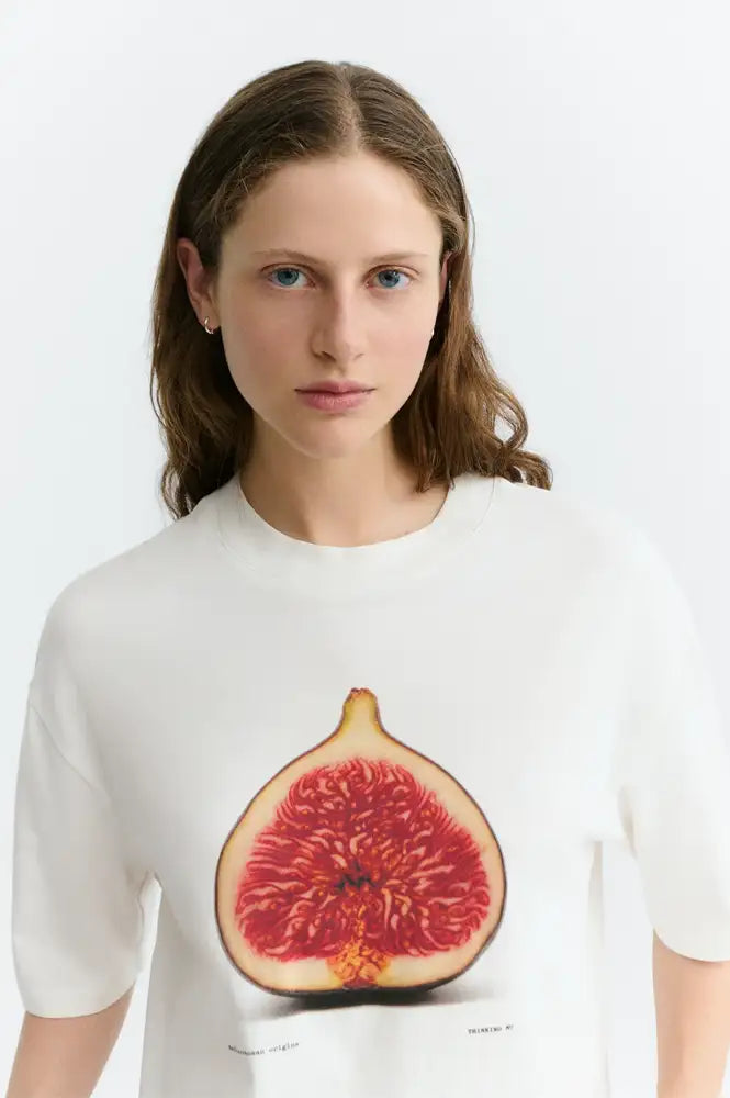 Thinking Mu Figa White Lena Tee