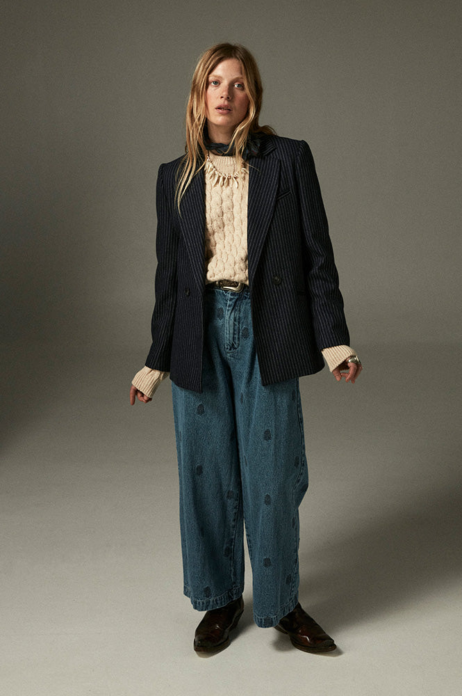 Maison Hotel Paco Embroidered Jeans - Main Image