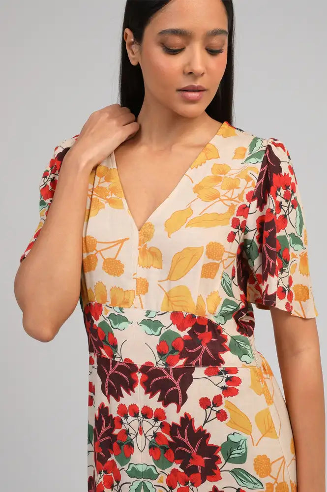 An'ge Onessa Forest Printed Dress - The Mercantile London