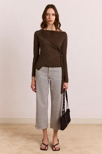 Damson Madder Anya Navy Checked Capri Jeans
