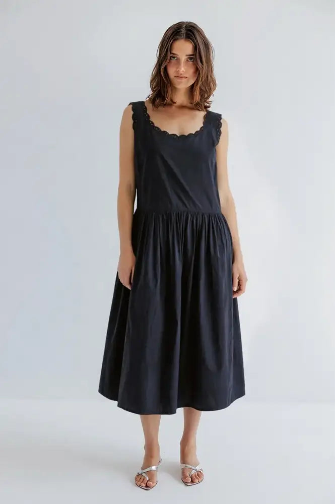 Project AJ117 Hesper Black Dress - The Mercantile London