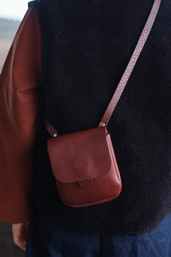 Kate Sheridan Chestnut Half Orbed Tab Bag - The Mercantile London