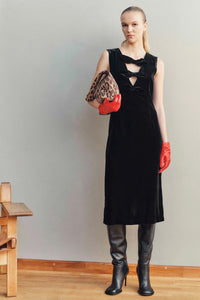 Baum Und Pferdgarten Ajka Black Velvet Dress - The Mercantile London