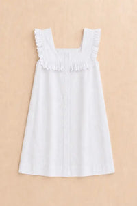 TBCo White Cotton Broderie Button Up Dress