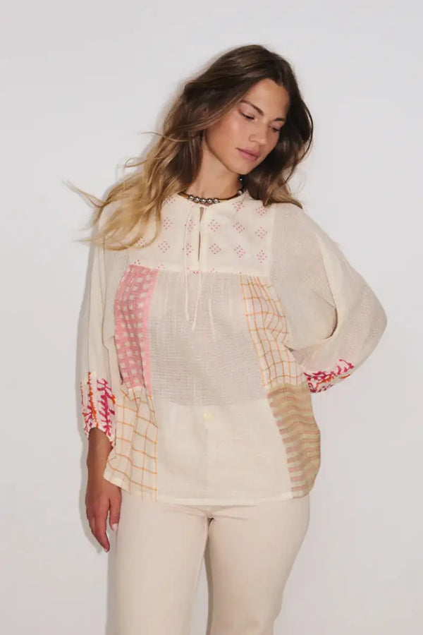Stella Forest Maya Ecru Blouse - The Mercantile London
