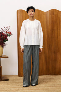 FRNCH Aster Green Moss Trousers - The Mercantile London