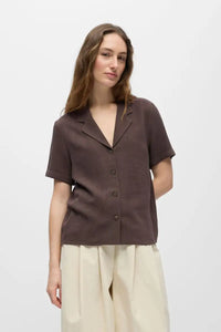 Object Sanne Seal Brown Shirt - The Mercantile London