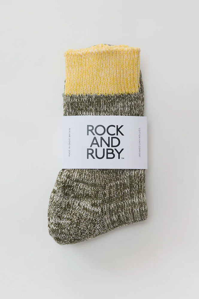 Rock + Ruby Elsie Fern Cotton Socks - The Mercantile London