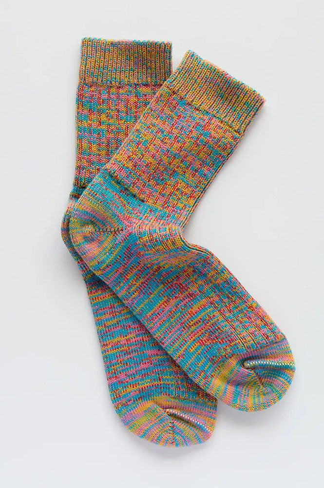 Rock + Ruby Betsy Blue Sprinkles Wool Socks