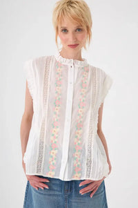 Chicosoleil Sophia Pastel Flowers Blouse - The Mercantile London