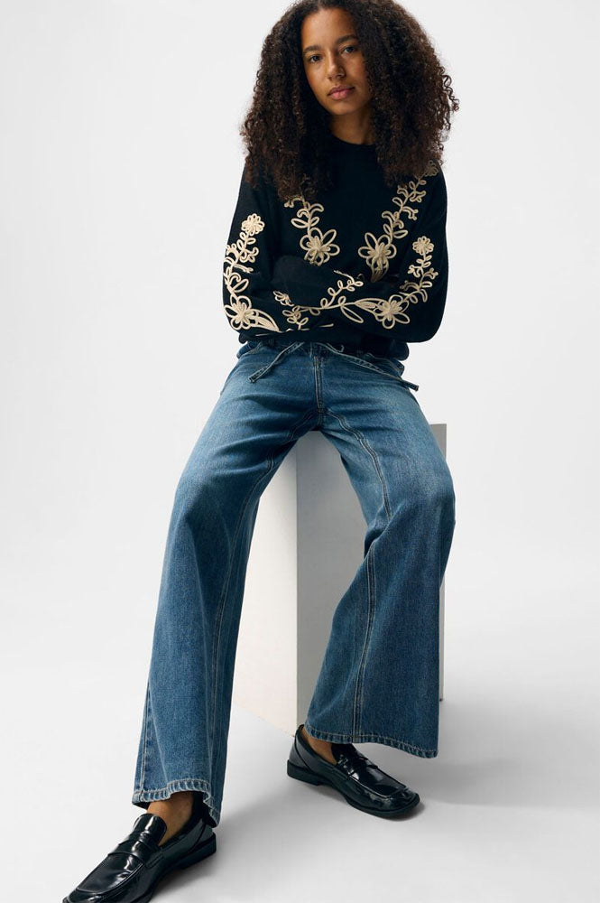 Object Rosie Tie Blue Denim Jeans - The Mercantile London