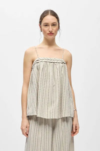 Object Belem Birch Striped Strap Top - The Mercantile London