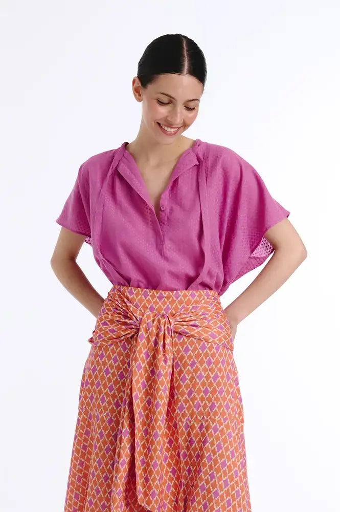 Tanavana Ivy Plains Pink Blouse - The Mercantile London