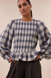 By-Bar Yena Tokyo Check Blouse