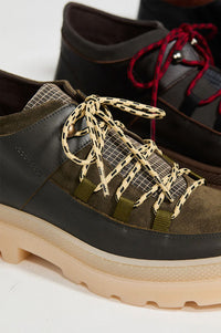 Naguisa Abra Olive Checks Low Boots