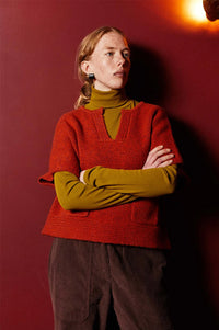 L.F. Markey Grayson Rust Knitted Top - The Mercantile London