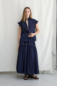Diarte Bola Navy Skirt - The Mercantile London