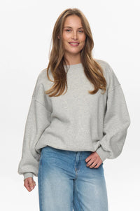 Numph Bissa Light Grey Sweatshirt - The Mercantile London