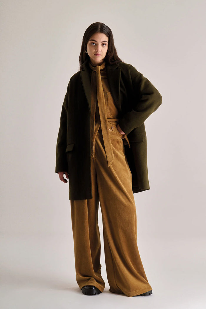 Komodo Olivia Wool Olive Coat - The Mercantile London