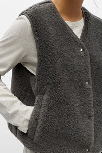 Object Ella Dark Grey Fleece Vest