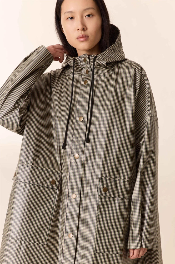 Leon & Harper Vannah Green Check Poncho - The Mercantile London