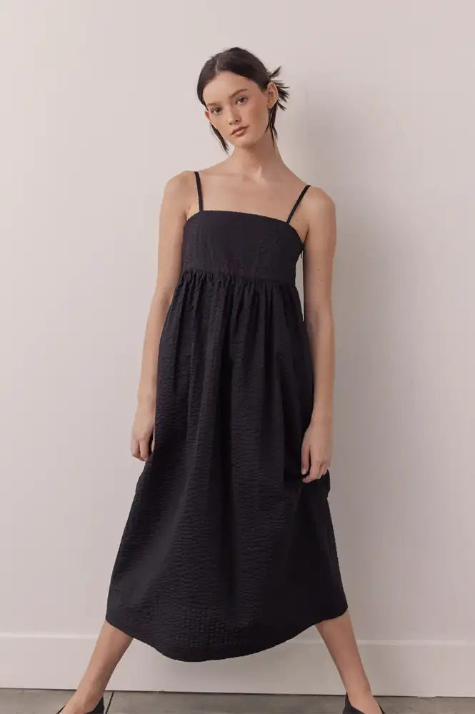 Amente Black Cami Midi Dress