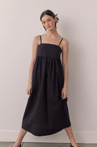 Amente Black Cami Midi Dress